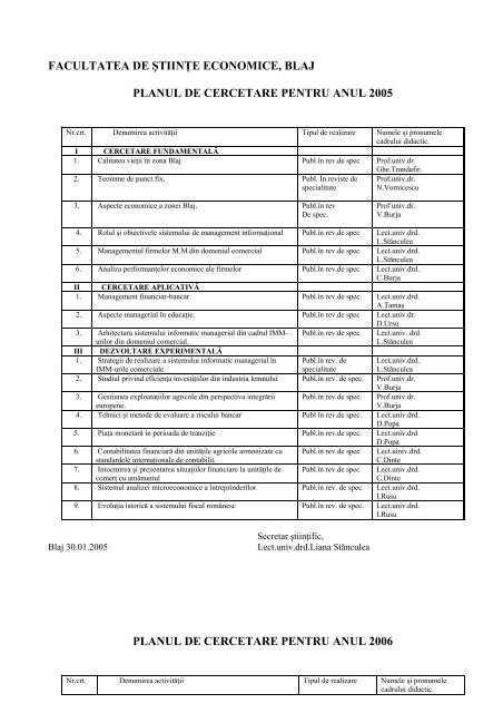 facultatea de ÅtiinÅ£e economice, blaj - Universitatea Spiru Haret