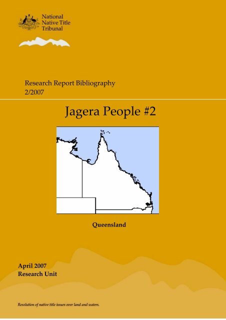 Jagera People #2 - National Native Title Tribunal