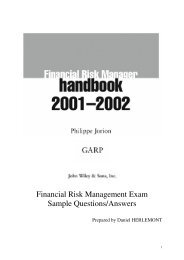 Financial Risk Management Exam Sample Questions ... - Yats.com