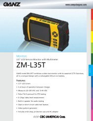 ZM-L35T Specifications - Computar, Ganz Computar/Ganz
