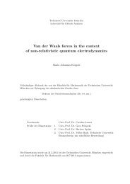 Van der Waals forces in the context of non ... - Gero Friesecke