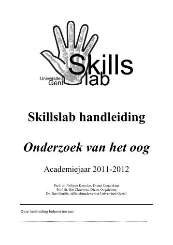 Onderzoek van het oog - Skillslab - Universiteit Gent