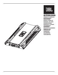 Owner's Manual - GTO5355 (Dutch) - 1147 kb - JBL