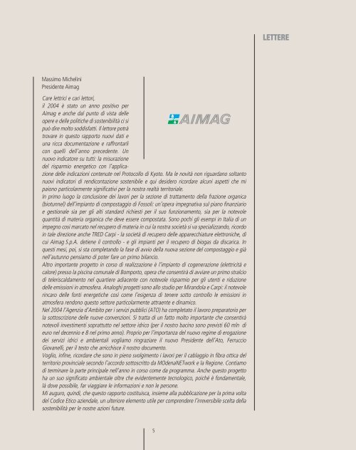 Comunicazione_AIMAG SpA - Scienze politiche