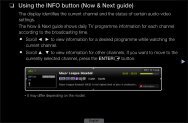 Using the INFO button (Now & Next guide) - Comparison.com.au