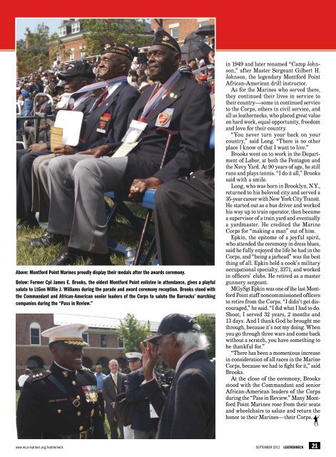 Montford Point Marines - Montford Point Marine Association