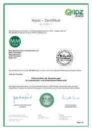 Halal – Zertifikat - MM Karton