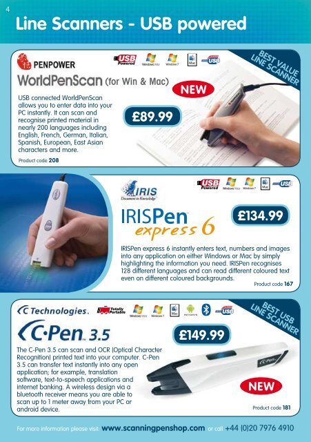 Catalogue - Scanning Pens Ltd.
