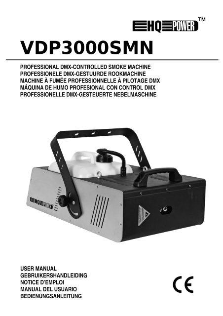 vdp3000smn - professional dmx-controlled smoke machine - Ljudia