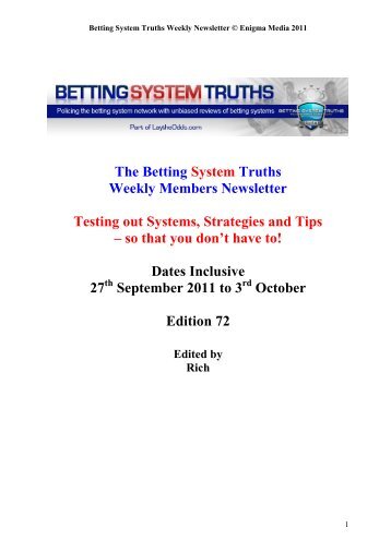 Total Football Trading - Betting System Truths