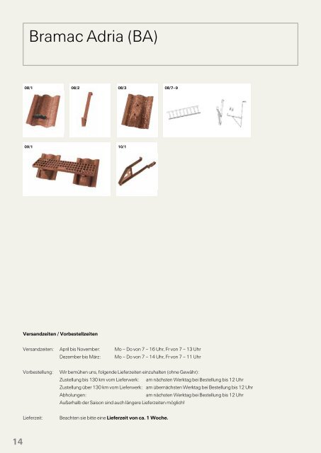 Dachsteine & DachZubehör Lieferprogramm 2011 - Bramac
