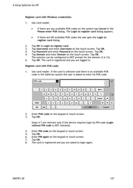 SafeCom Go HP Administrator's Manual D60701