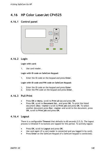 SafeCom Go HP Administrator's Manual D60701