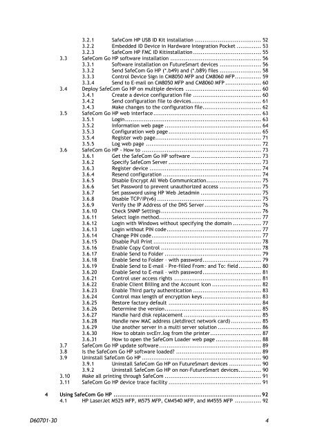 SafeCom Go HP Administrator's Manual D60701