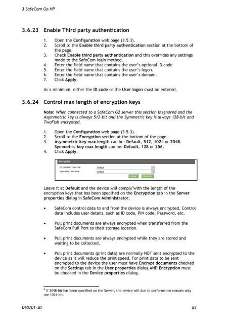 SafeCom Go HP Administrator's Manual D60701