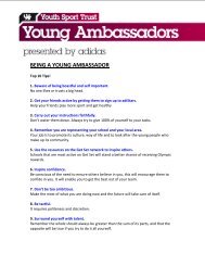 being a young ambassador - Youth Sport Trust