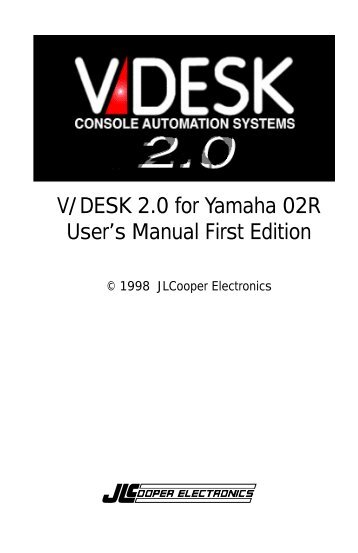 V/DESK FOR 02R - JLCooper Electronics