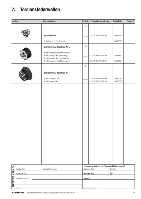 Garagen-Sectionaltore Baureihe 30 - Hörmann KG