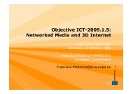 Objective ICT-2009.1.5: Networked Media and 3D Internet - RTD