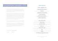 Restaurant Table d'hote Menu - Saunton Sands Hotel