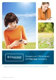 Energise your CRM program with two-way messaging - Clickatell