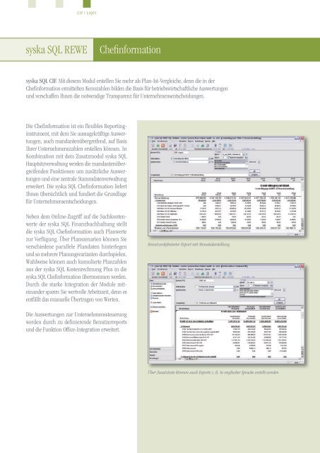 Chefinformation syska SQL REWE