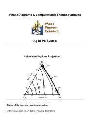 Ag-Bi-Pb Phase Diagram & Computational Thermodynamics - MatDL