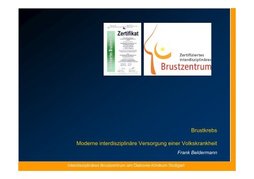 Interdisziplinäre Versorgung der Patientin mit Brustkrebs