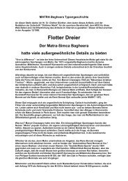 Flotter Dreier - Matra Club Deutschland