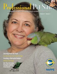 Fall 2011 - National Association of Professional Pet Sitters