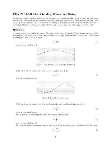Standing waves on a string lab report