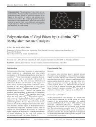 Polymerization of Vinyl Ethers by (a-diimine)Ni / Methylaluminoxane ...