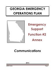 ESF 2 -Communications - GEMA/Homeland Security