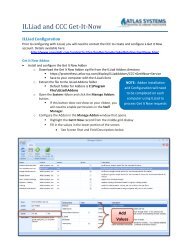 ILLiad and CCC Get-It-Now - Atlas Systems