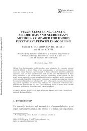 FUZZY CLUSTERING, GENETIC ALGORITHMS AND NEURO ... - ITM