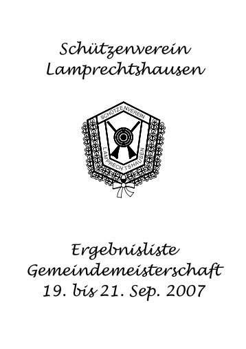 Schützenverein Lamprechtshausen Ergebnisliste ...