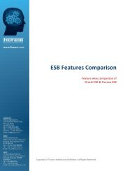 Technical Comparison - Fiorano SOA Platform Â® Vs Oracle ESB