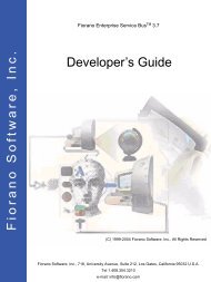 Fiorano Software, Inc. Developer's Guide