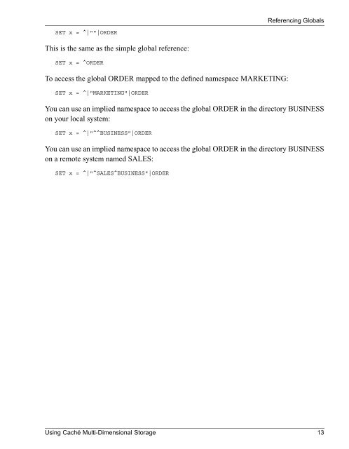 Using Caché Multi-Dimensional Storage - InterSystems ...