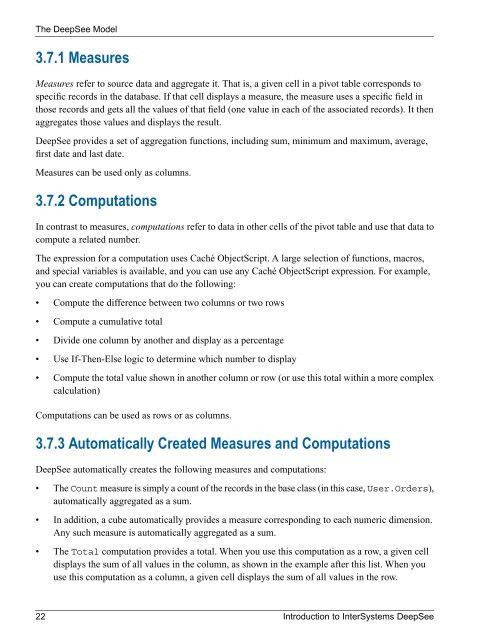 Introduction to InterSystems DeepSee - InterSystems Documentation