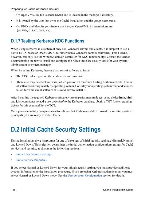 Caché Installation Guide - InterSystems Documentation