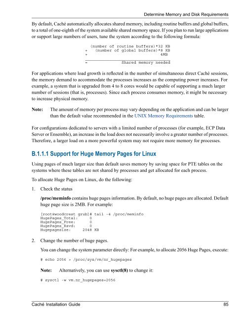 Caché Installation Guide - InterSystems Documentation