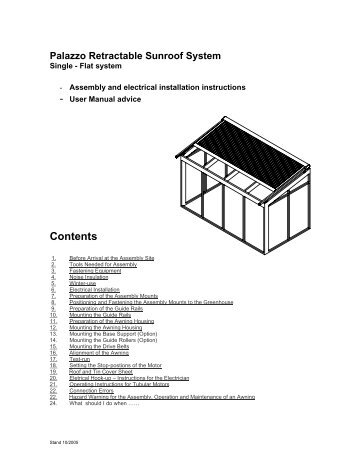 Palazzo Assembly Instructions & User Manual - Viva Sunscreens