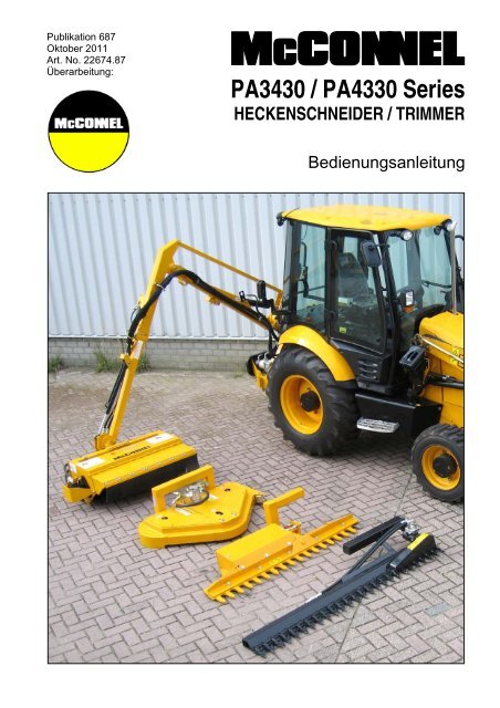 PA3430 & PA4330 Series German Operator Manual - McConnel