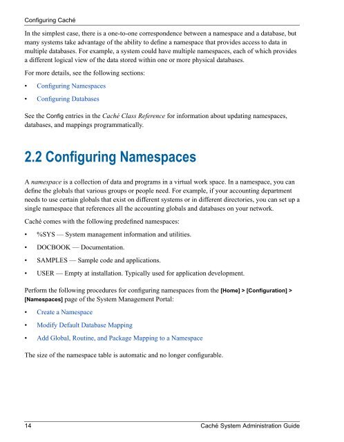 Caché System Administration Guide - InterSystems Documentation