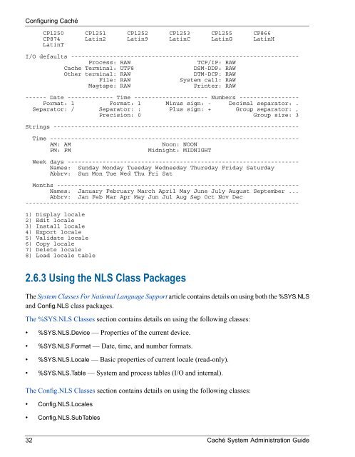 Caché System Administration Guide - InterSystems Documentation