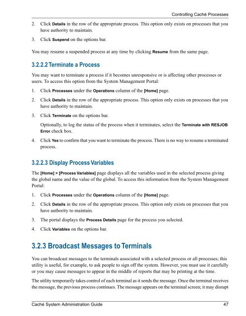 Caché System Administration Guide - InterSystems Documentation