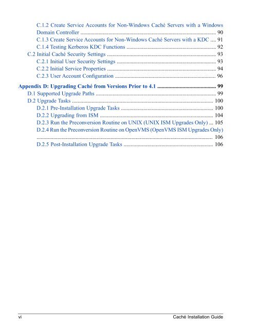 Caché Installation Guide - InterSystems Documentation