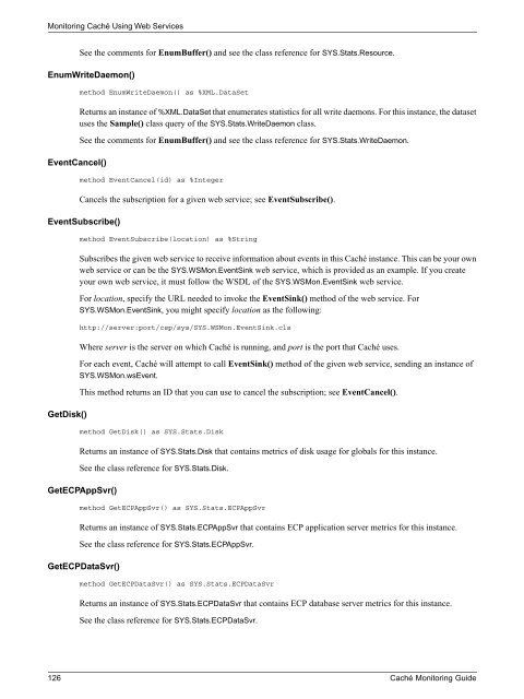 Caché Monitoring Guide - InterSystems Documentation