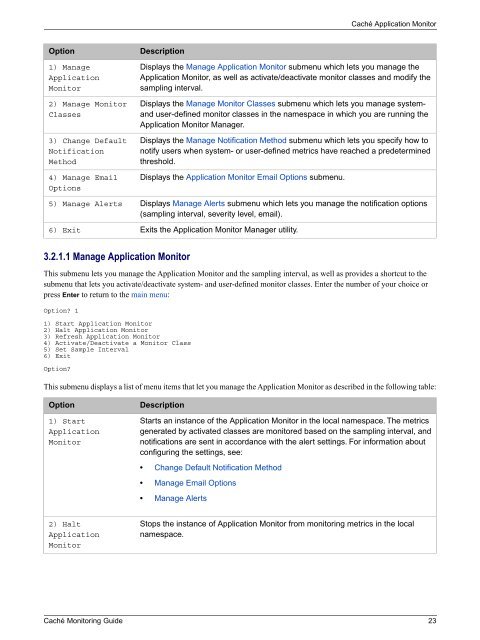 Caché Monitoring Guide - InterSystems Documentation